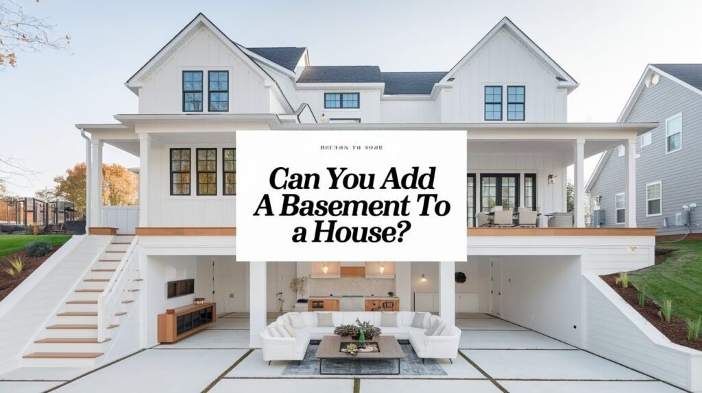 Can You Add a Basement
