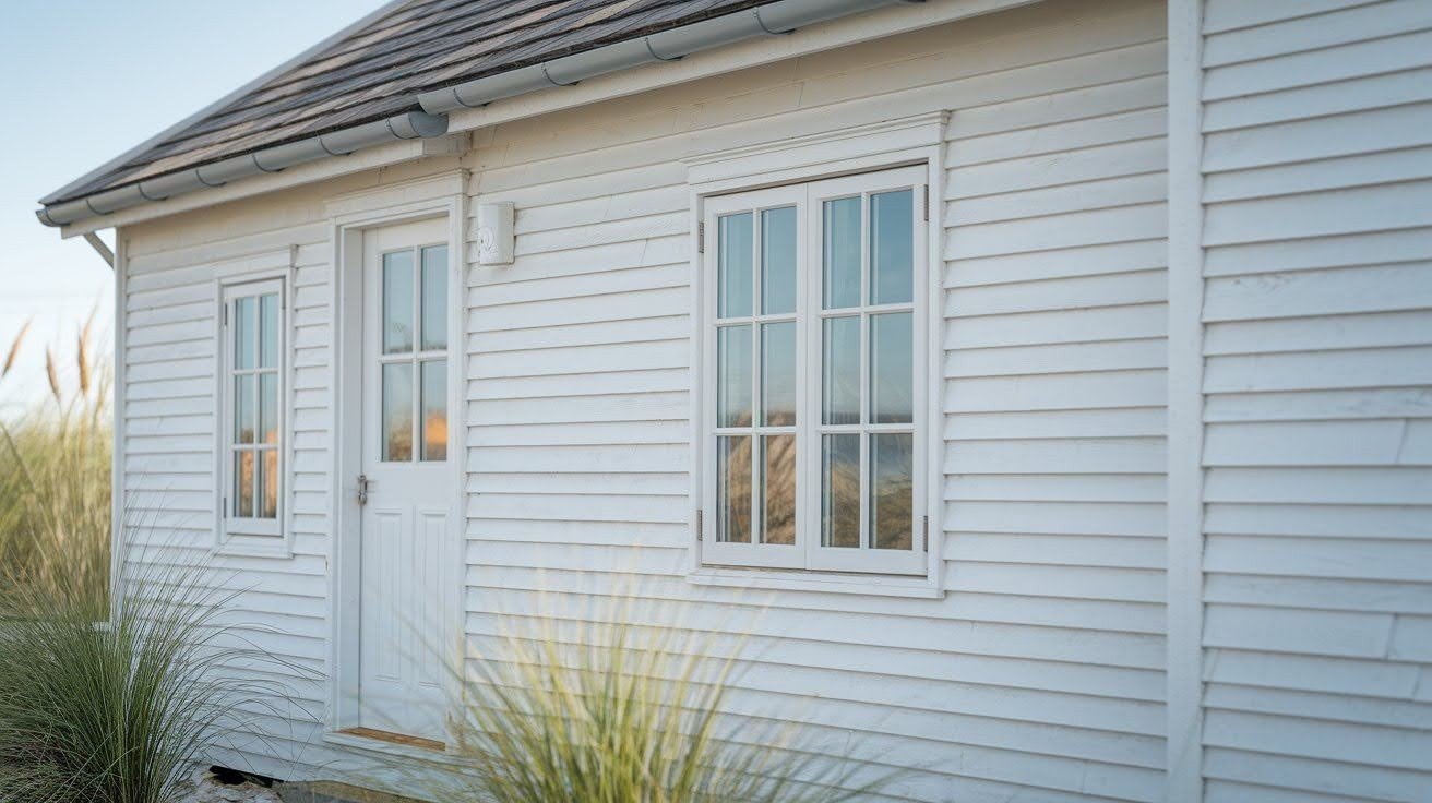 1. Whitewashed Wood Siding for Timeless Charm