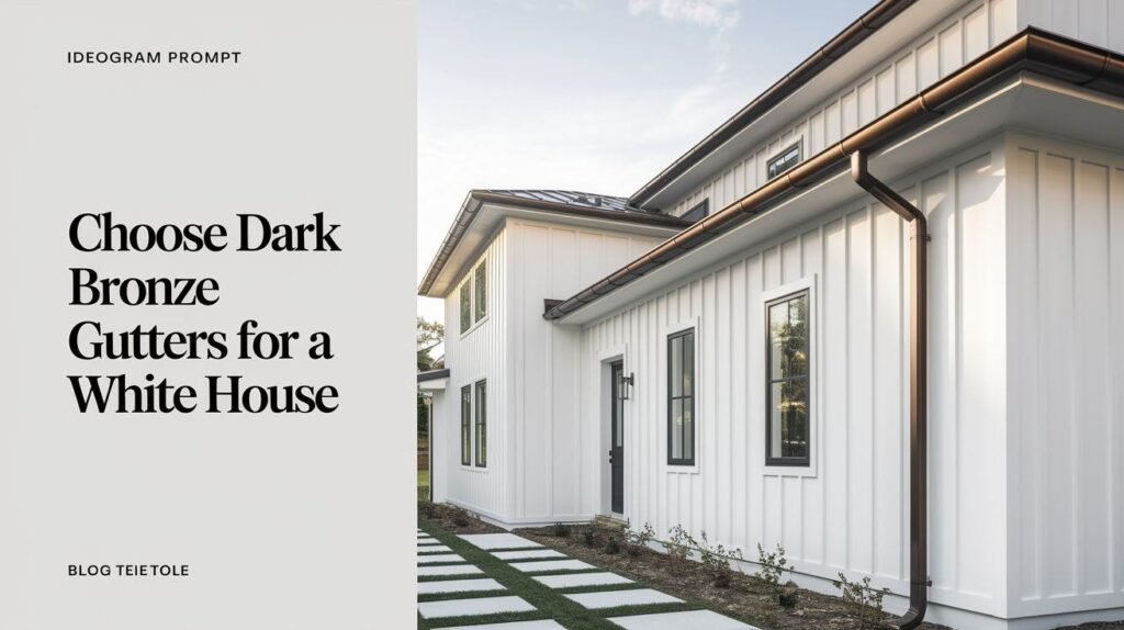 Why Choose Dark Bronze Gutters for a White House